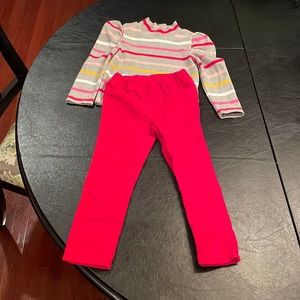 Gap toddle red cords and turtle neck size 4T
